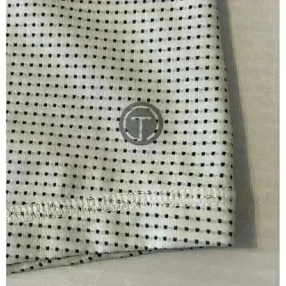 Talbots Womens Activewear Lg White w/Black Polka Squares Short Sleeve T-Shirt - Picture 10 of 13